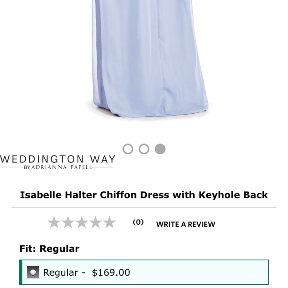 Isabelle halter chiffon w/keyhole back - Picture 5 of 6